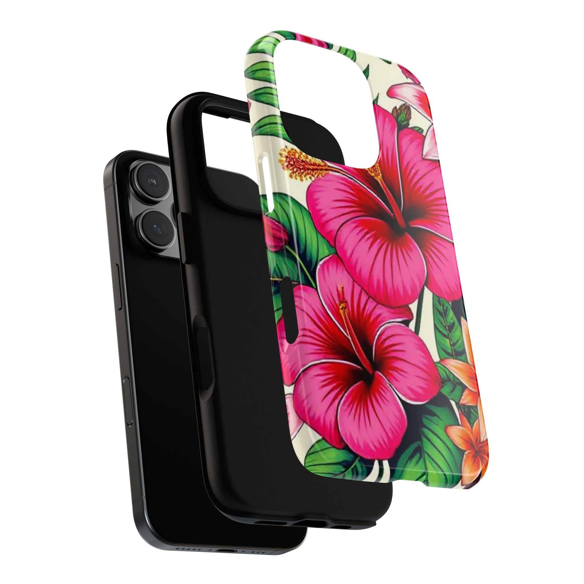 Tropical Hibiscus Phone Case for iPhone — Floral Tough Protective Cover