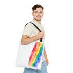 Rainbow Watercolor on Canvas Design - Tote Bag