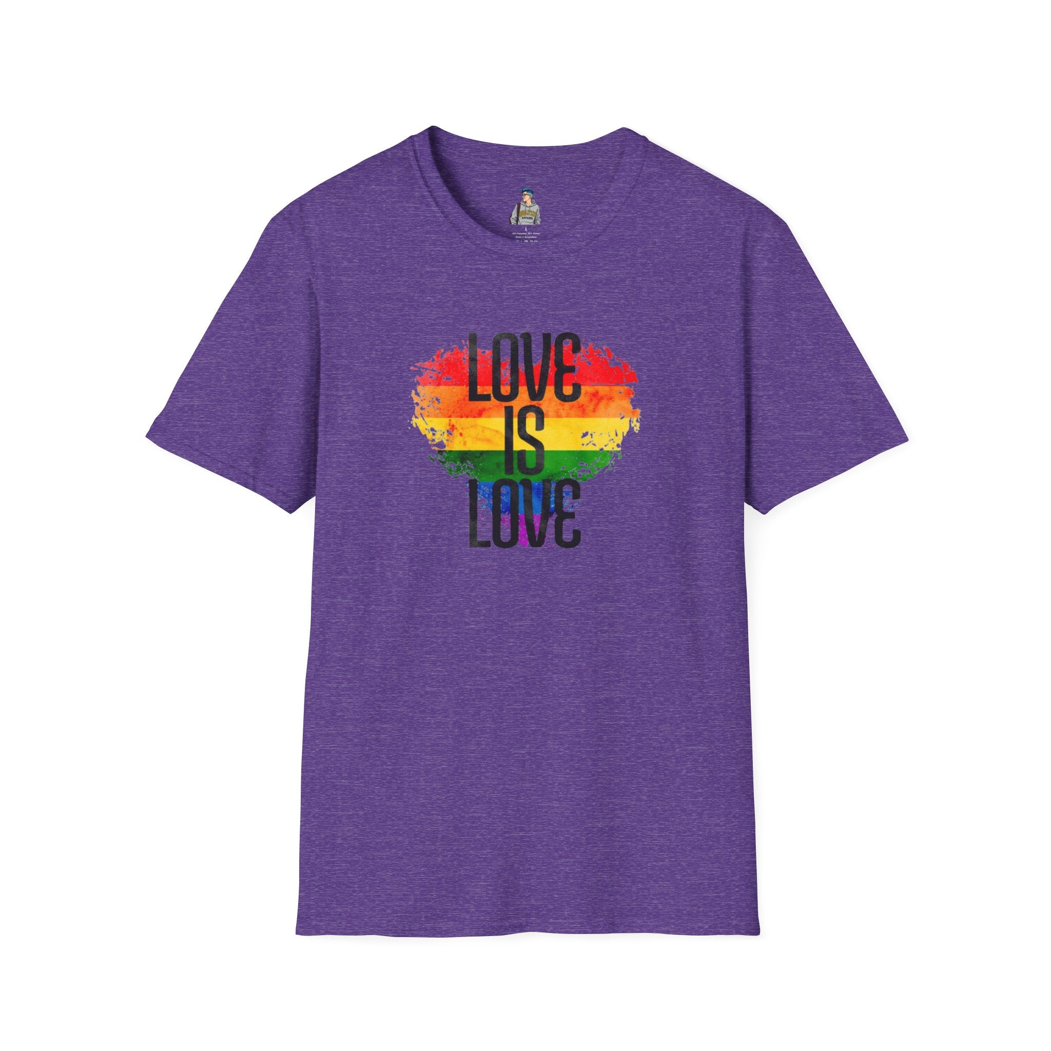 Pride Love Is Love Unisex Softstyle T-Shirt - EqualiTees.Me