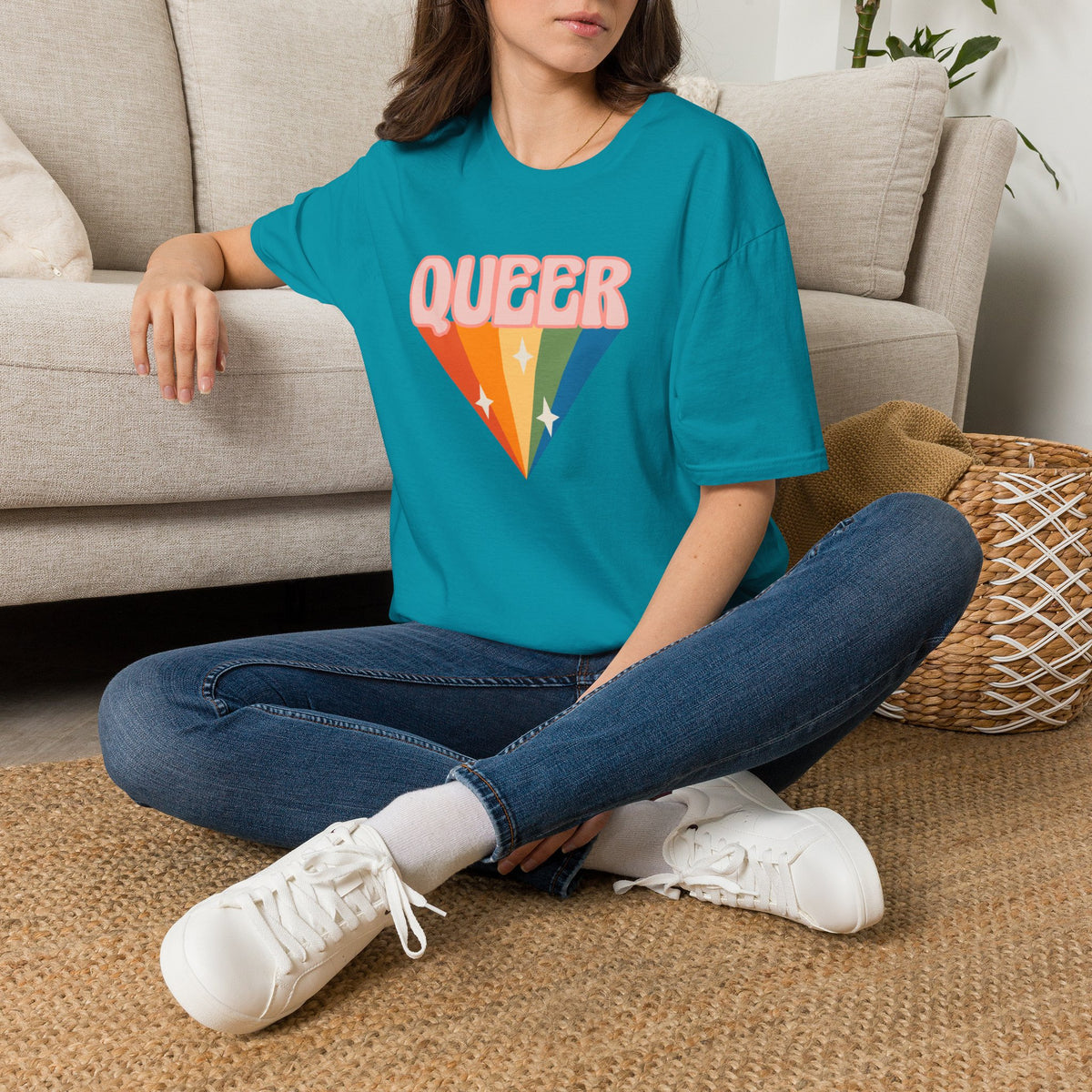 Queer Rainbow Sparkle Pride Tree Las Vegas T-Shirt