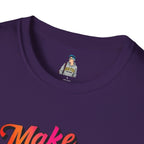Inspirational Unisex Softstyle T-Shirt - 'Make Good Trouble' Rainbow Statement Tee