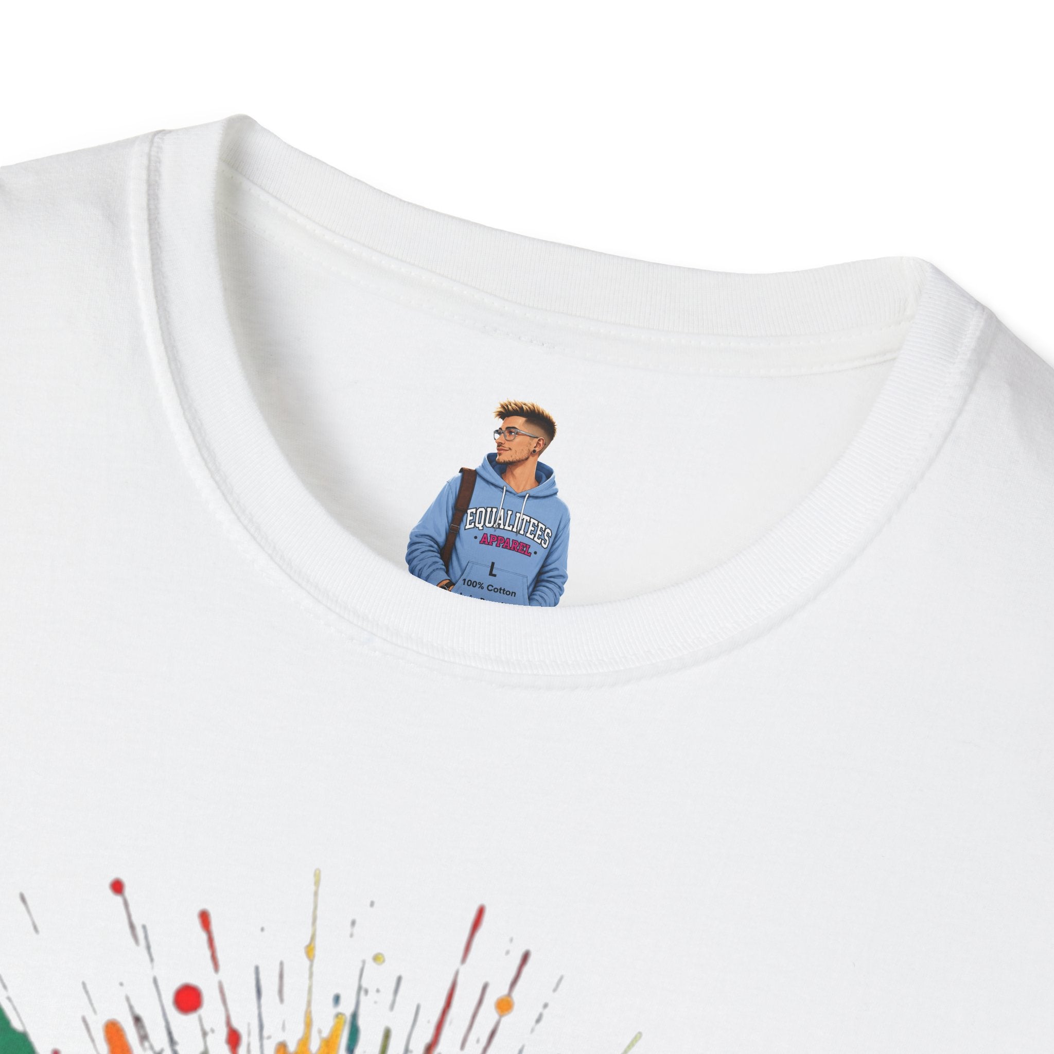 We All Belong Unisex Softstyle T-Shirt - Colorful Pride Tee