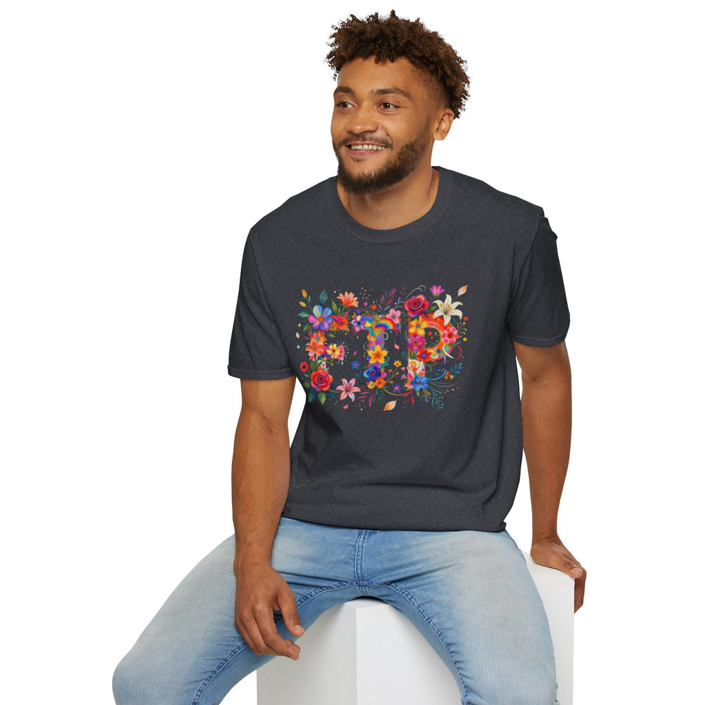 Floral 'FTP' Graphic T-Shirt