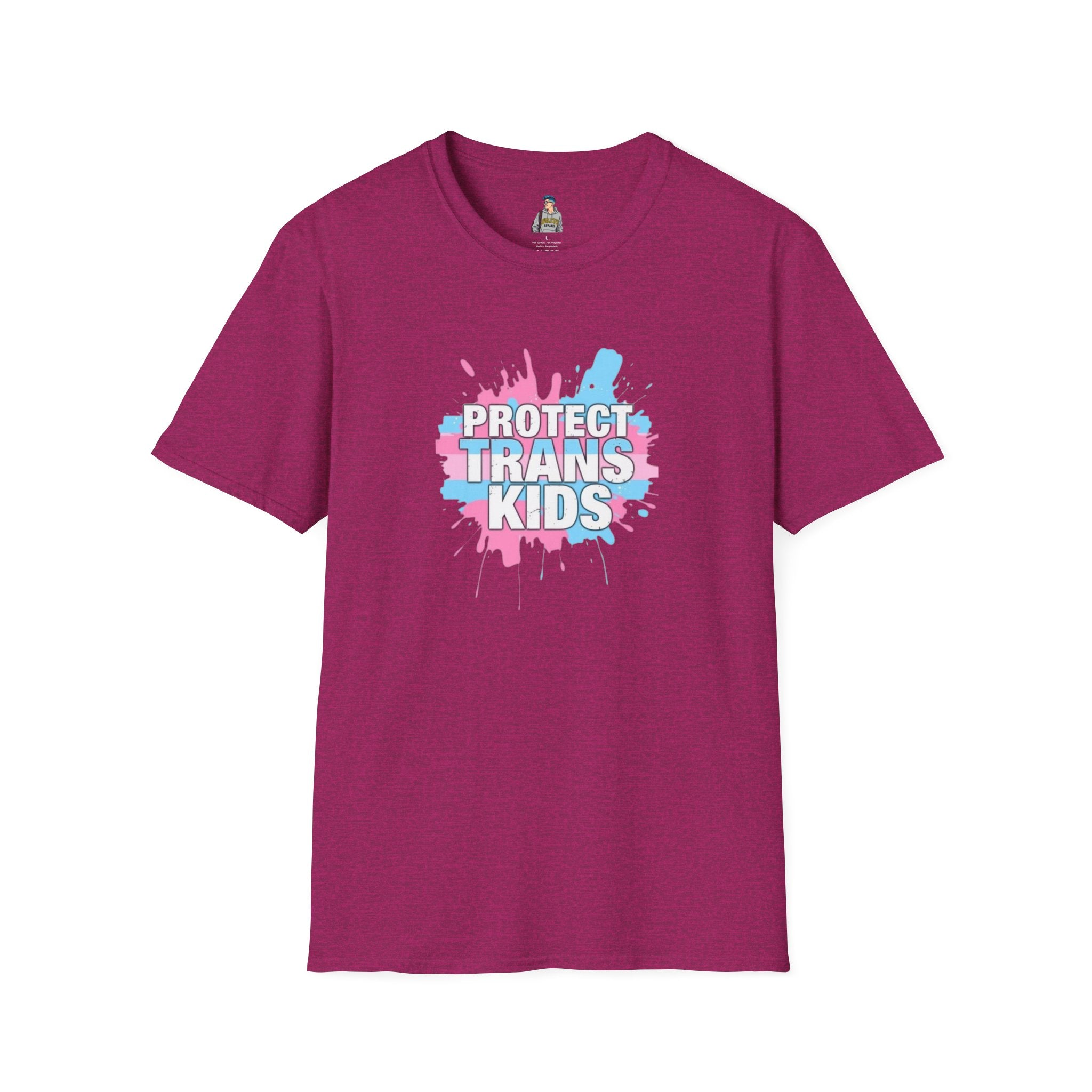 Protect Trans Kids Unisex Softstyle T-Shirt - Supportive LGBTQ+ Apparel
