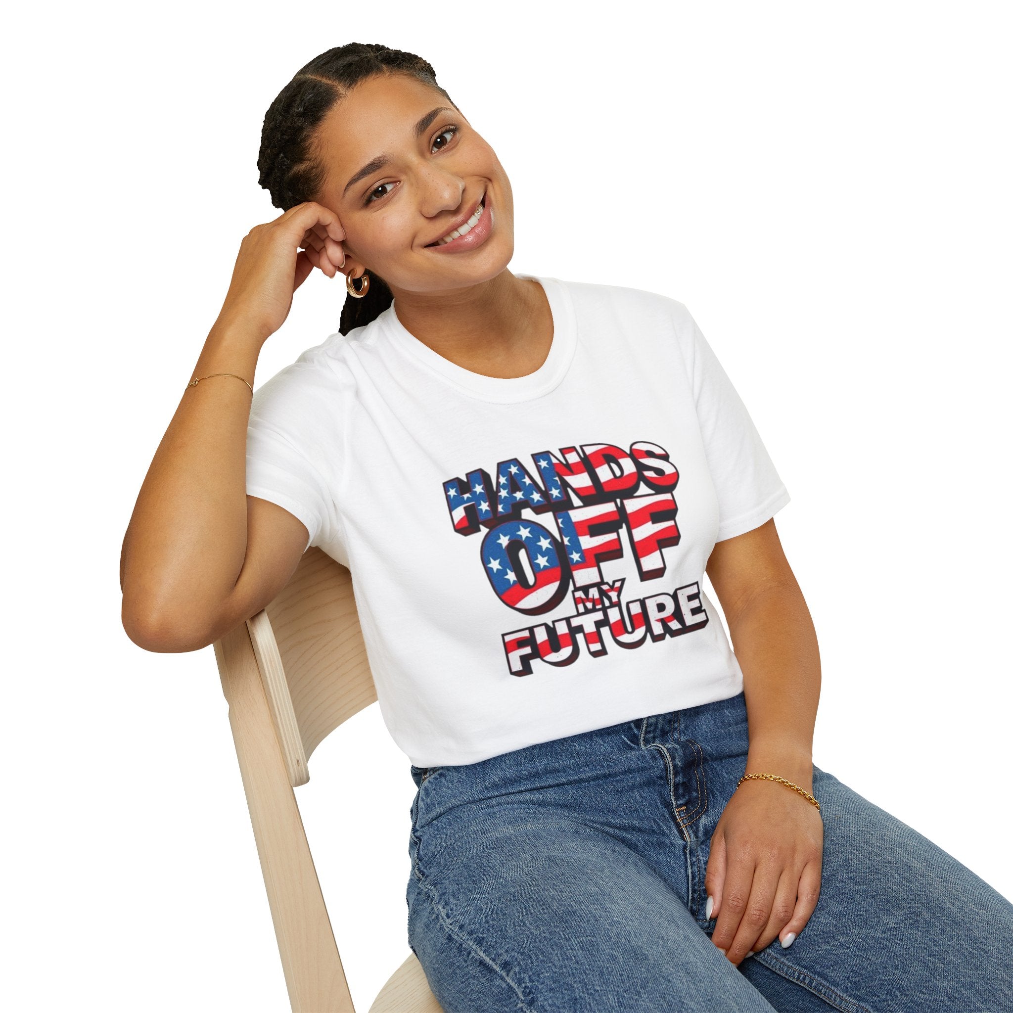 Hands Off My Future Political Statement Tee