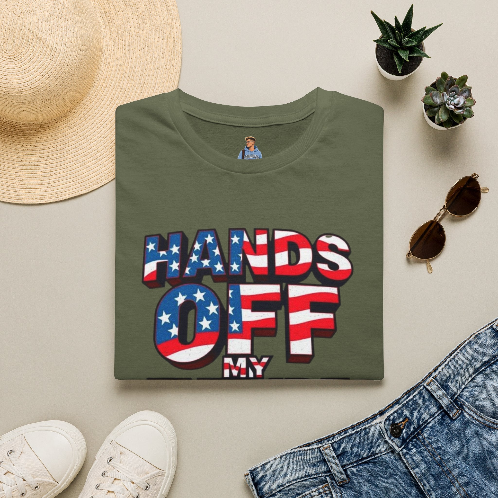 Hands Off My Future Political Statement Tee