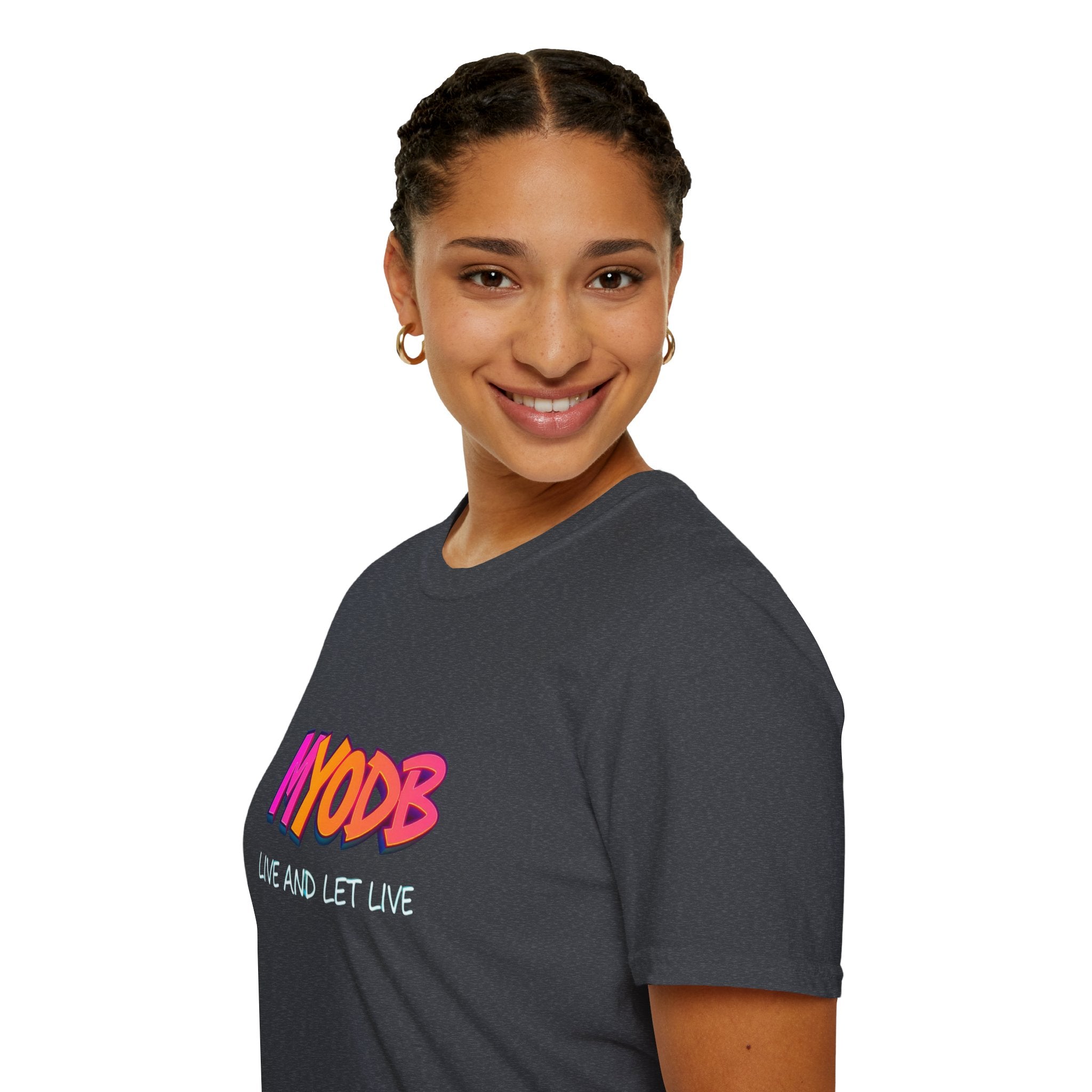 MYODB Live and Let Live T-Shirt | Unisex Softstyle Tee | Casual Streetwear