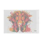 Rainbow Feet Paint Splatter Flag - Aesthetic LGBTQ+ Banner for Celebration & Home Decor