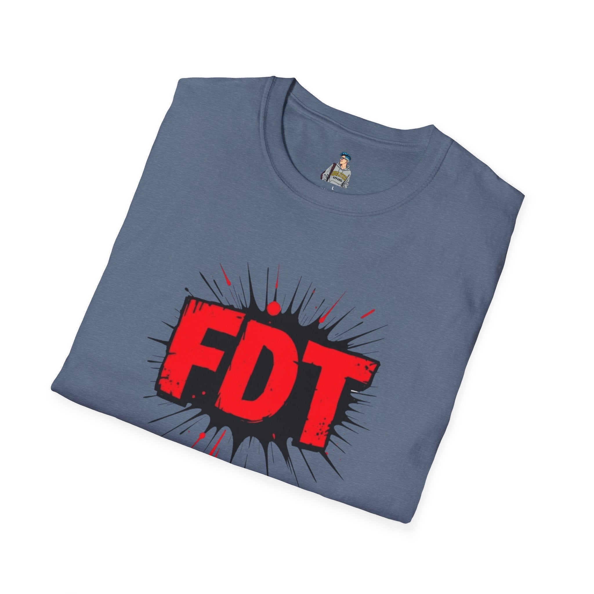 Unisex Softstyle T-Shirt with 'FDT' Graphic - Casual Streetwear for Everyday Style