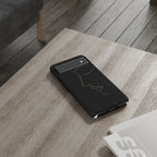 Android OR iPhone Compatible Cases - Gold Line Face Design - Unique Tough Cases