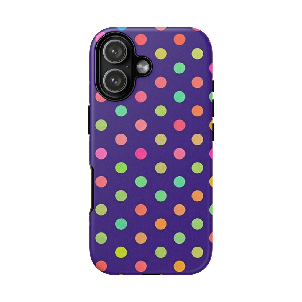 Colorful Polka Dot Tough Phone Case for iPhone