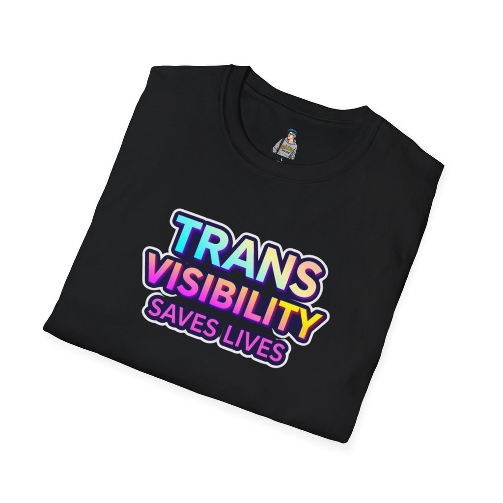 Unisex Softstyle T-Shirt - Trans Visibility Saves Lives Statement Tee