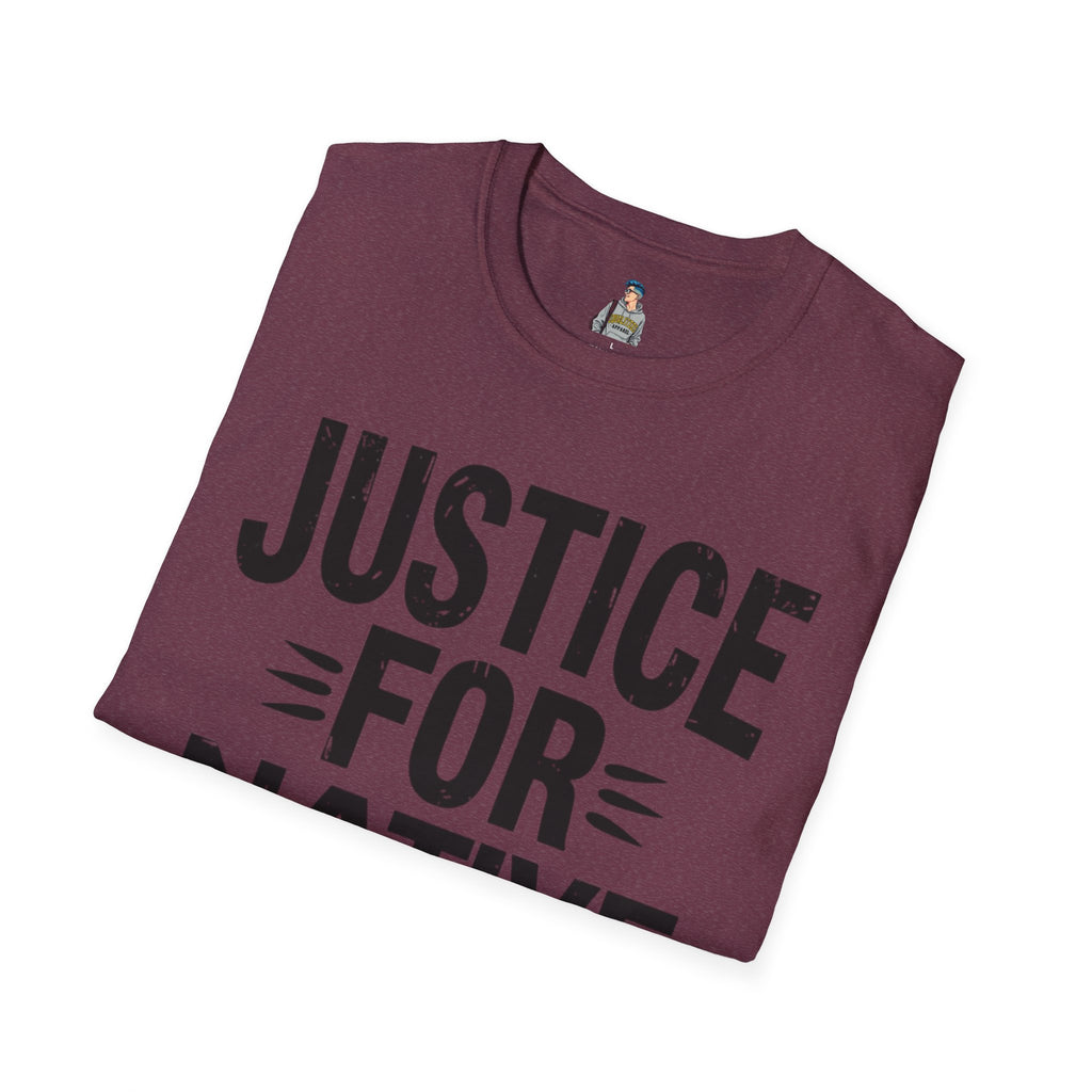 Justice for Native Communities Unisex Softstyle T-Shirt, Activism Tee, Social Justice Apparel, Comfortable Graphic Shirt, Gift for Advocates