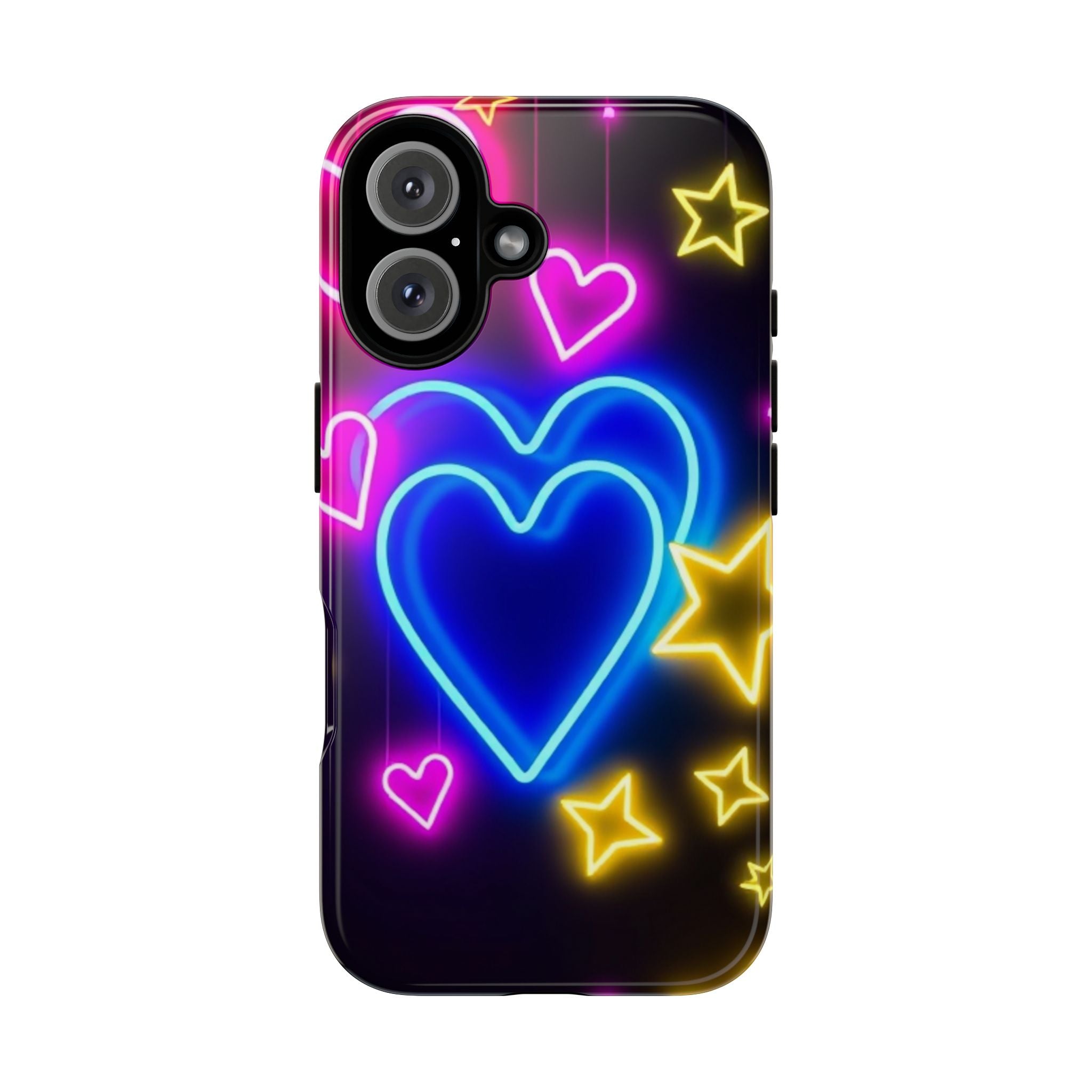 Android OR iPhone Compatible Cases - Neon Love Design - Unique Tough Cases