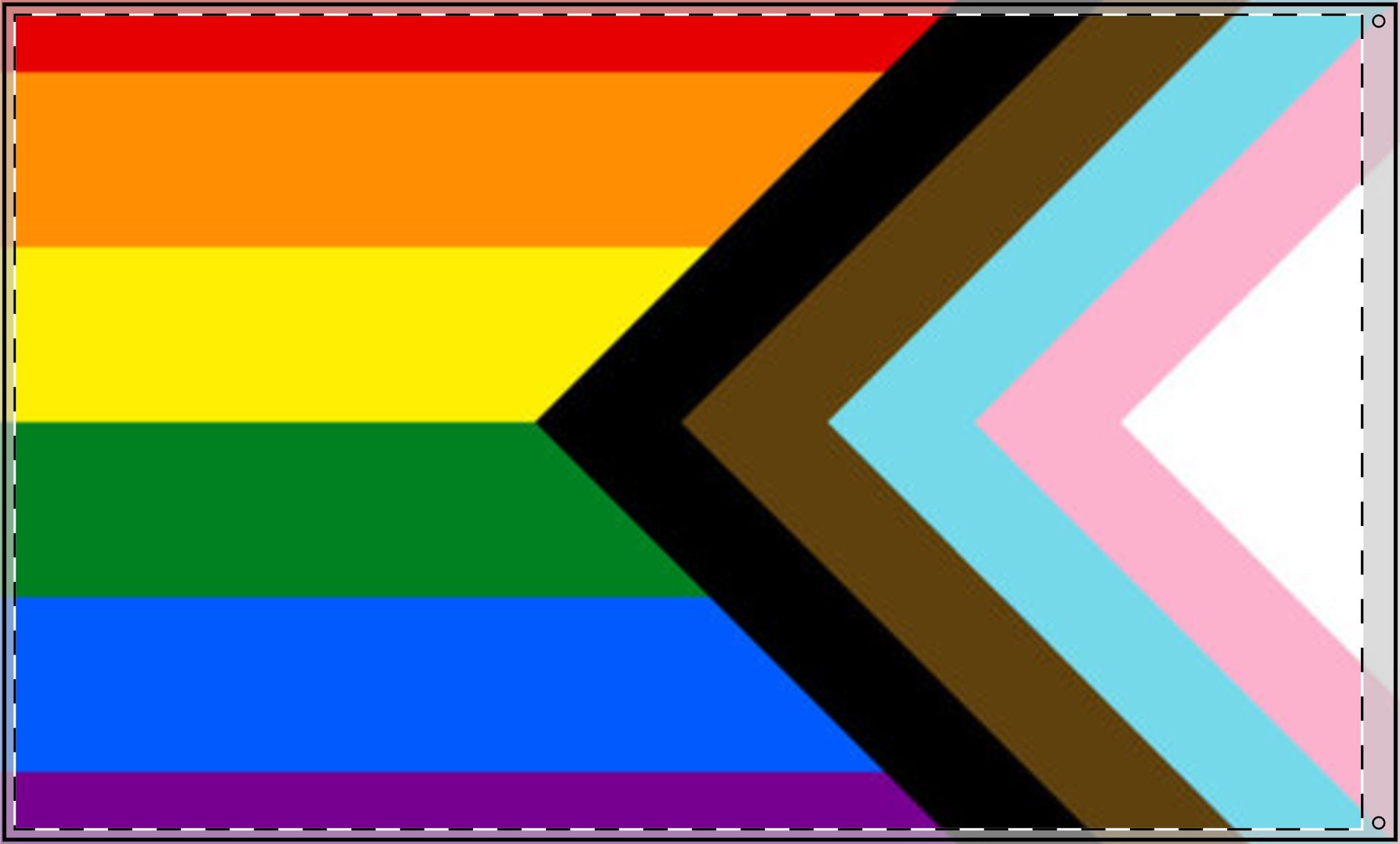 Inclusive Rainbow Pride Double Sided Flag - Celebrate Inclusivity and Diversity