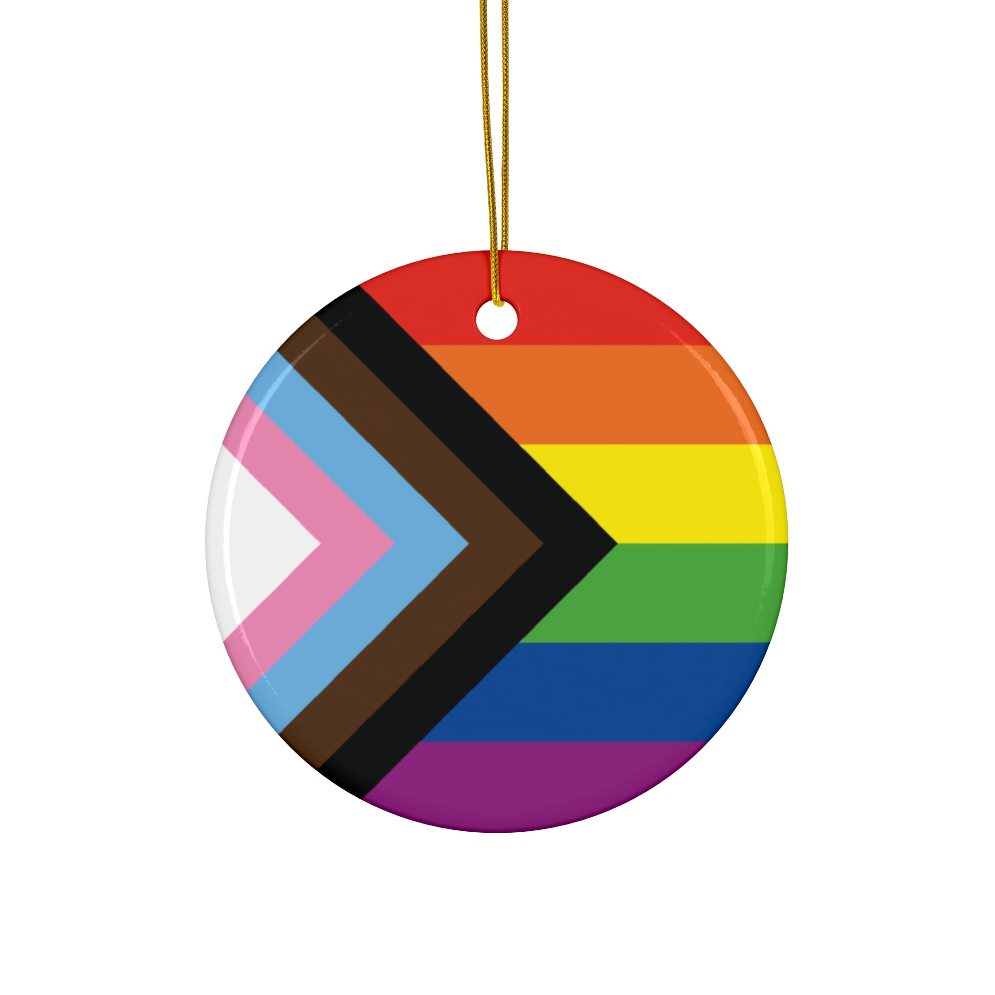 Pride Celebration Ceramic Ornaments - 4 Colorful Shapes