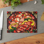 Stained Glass Meat Charcuterie Cutting Board - Kitchen Decor & Entertaining Essential