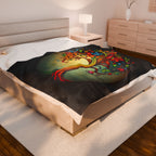 Diversity Tree Velveteen Plush Blanket – For Comfort and Warmth
