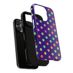 Colorful Polka Dot Tough Phone Case for iPhone