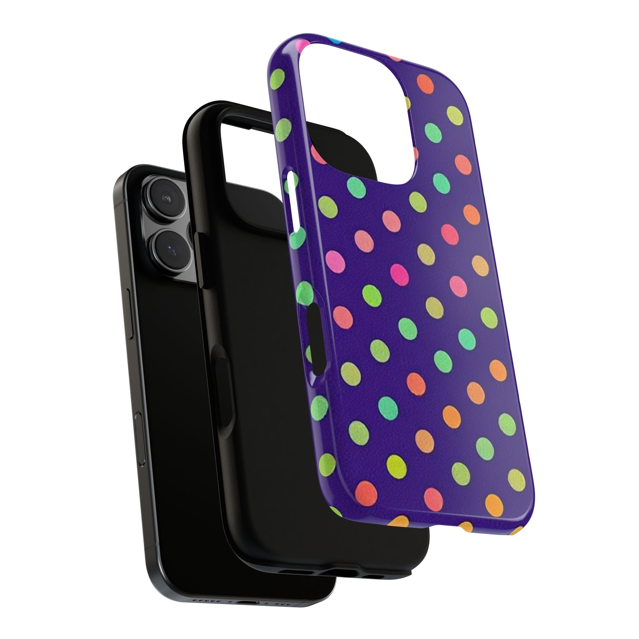 Colorful Polka Dot Tough Phone Case for iPhone