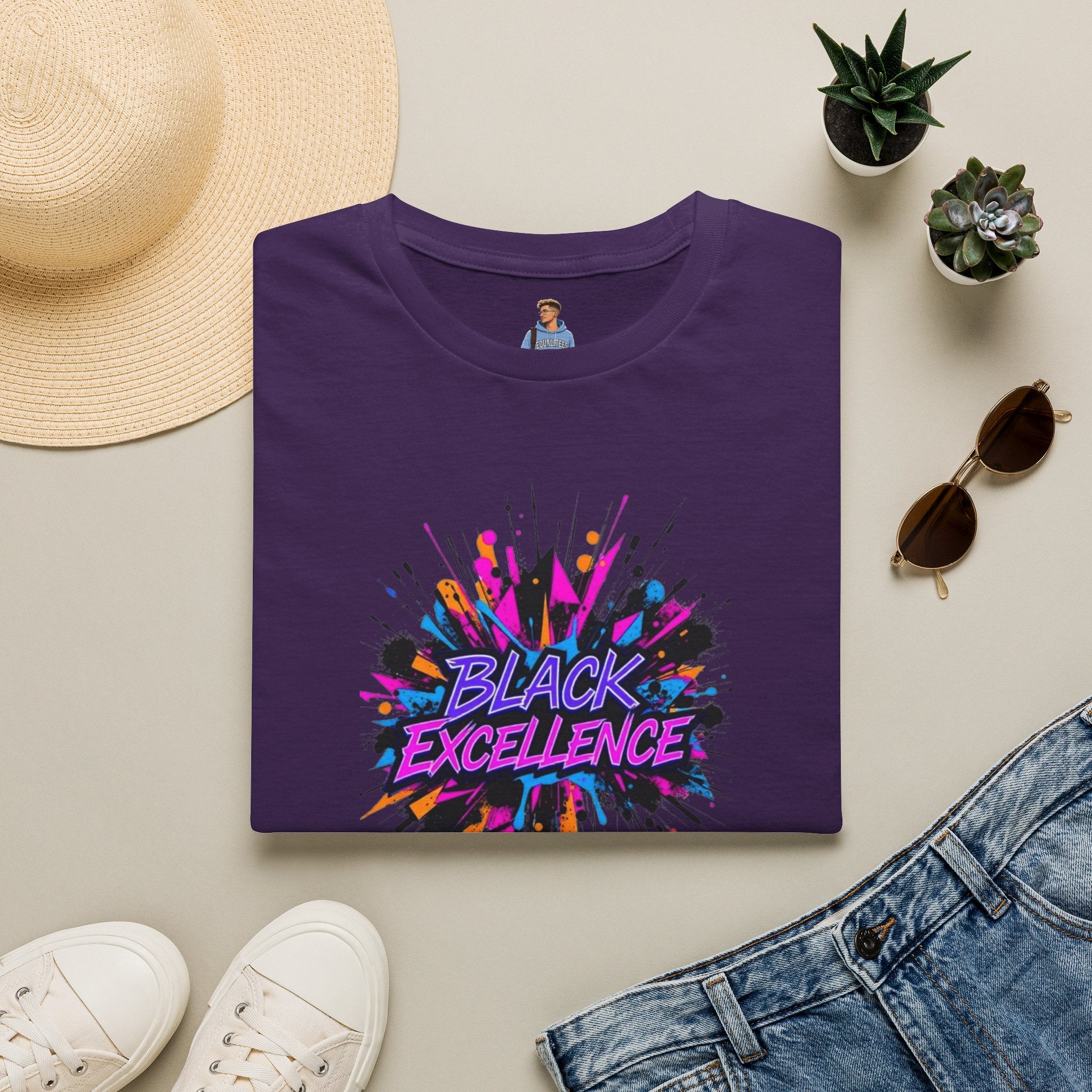 Unisex Softstyle T-Shirt - Black Excellence Graphic Tee
