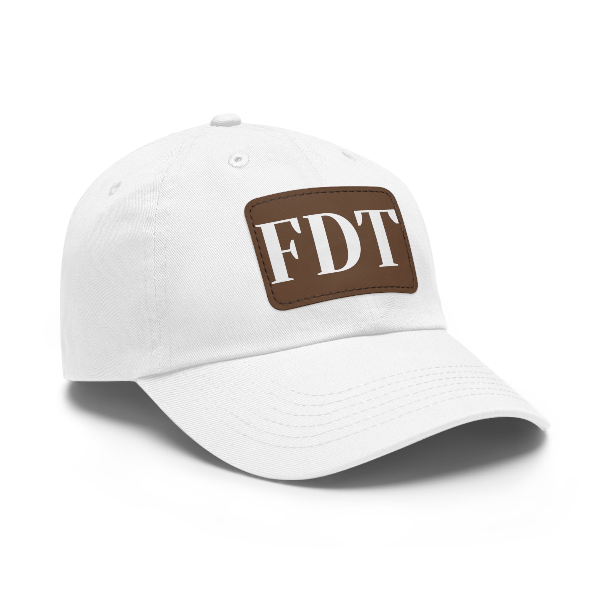 Stylish Dad Hat with FDT Leather Patch - Casual Sun Protection for Dads