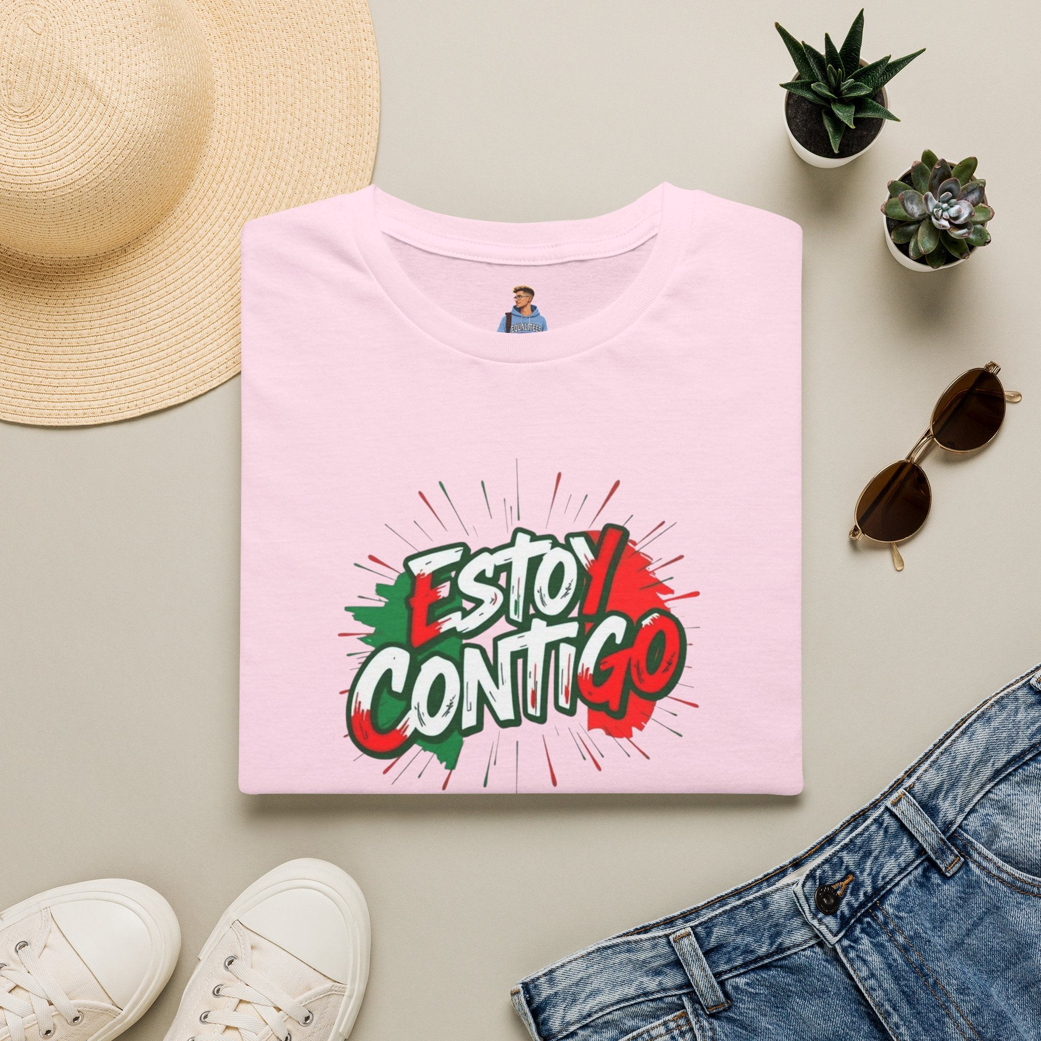 Immigrants Make America Great T-Shirt Estoy Contigo (I Am With You) Unisex Softstyle T-Shirt Classic Protest Tee