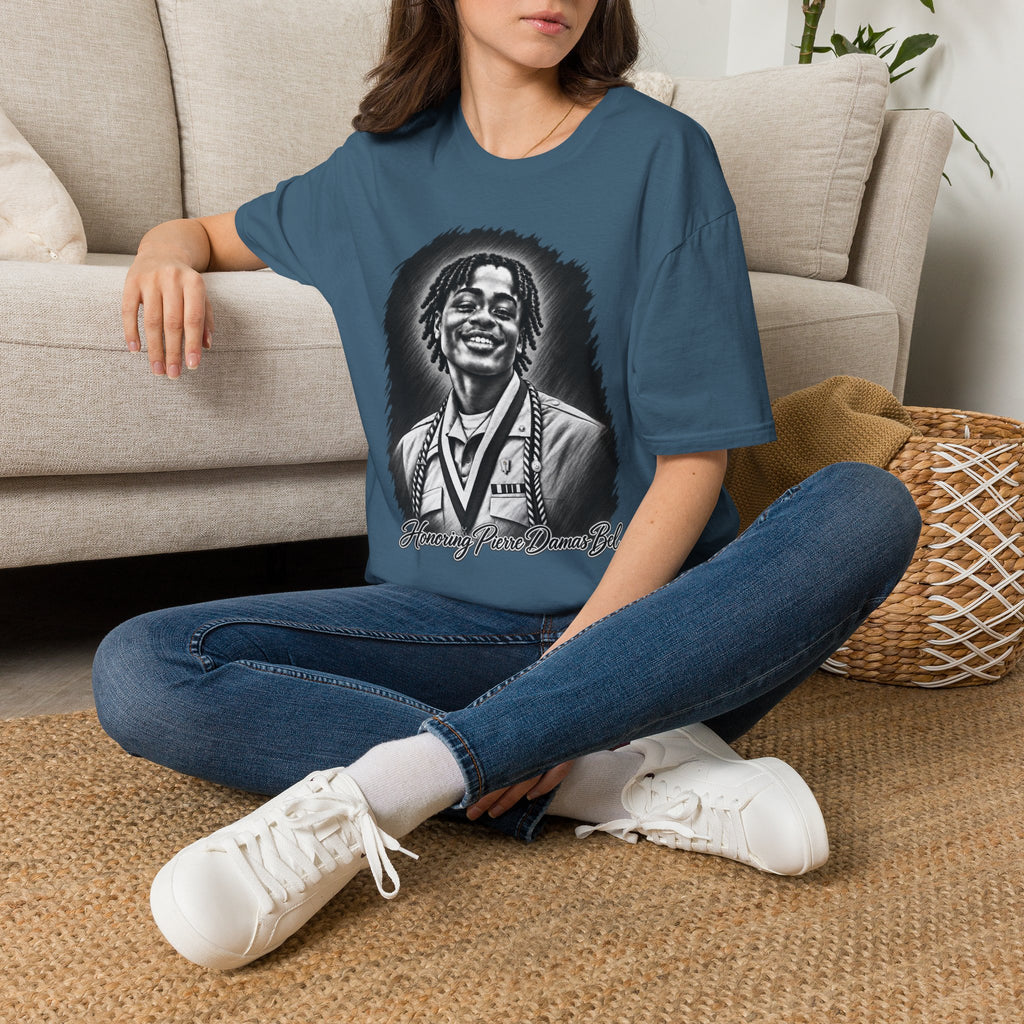 Smiling Portrait Front - In Memory of Pierre Damas Bel T-Shirt
