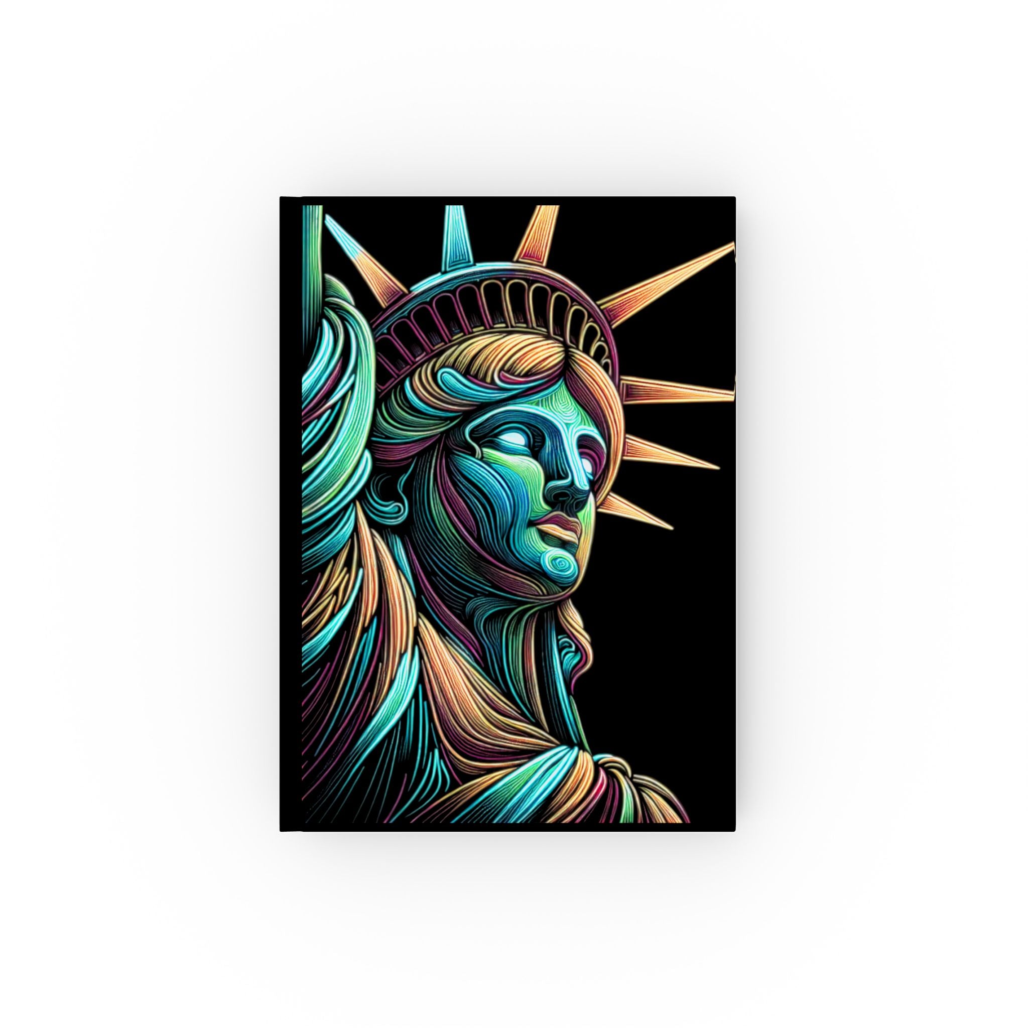 Neon Lady Liberty Design Journal - Perfect for Gifts, Journaling, and Celebrations