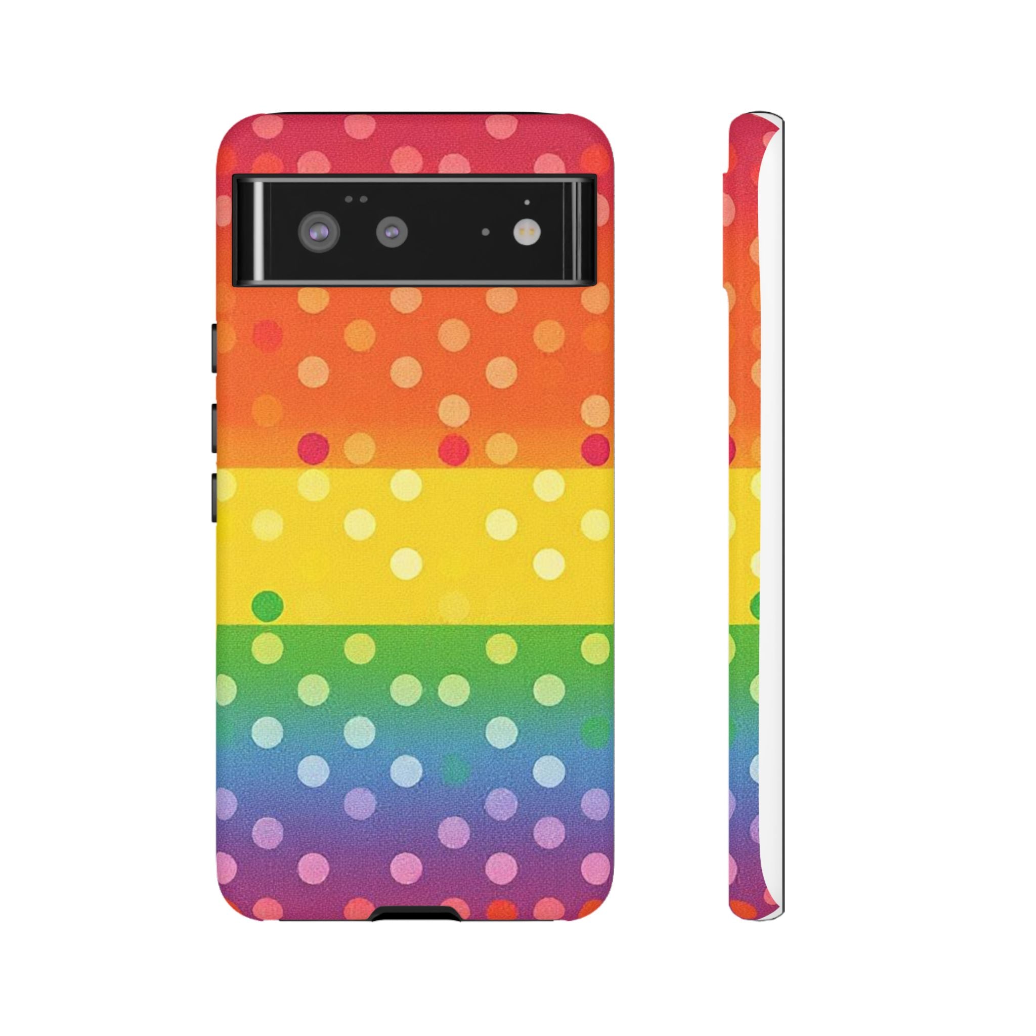Rainbow Polka-Dot Tough Case for Android