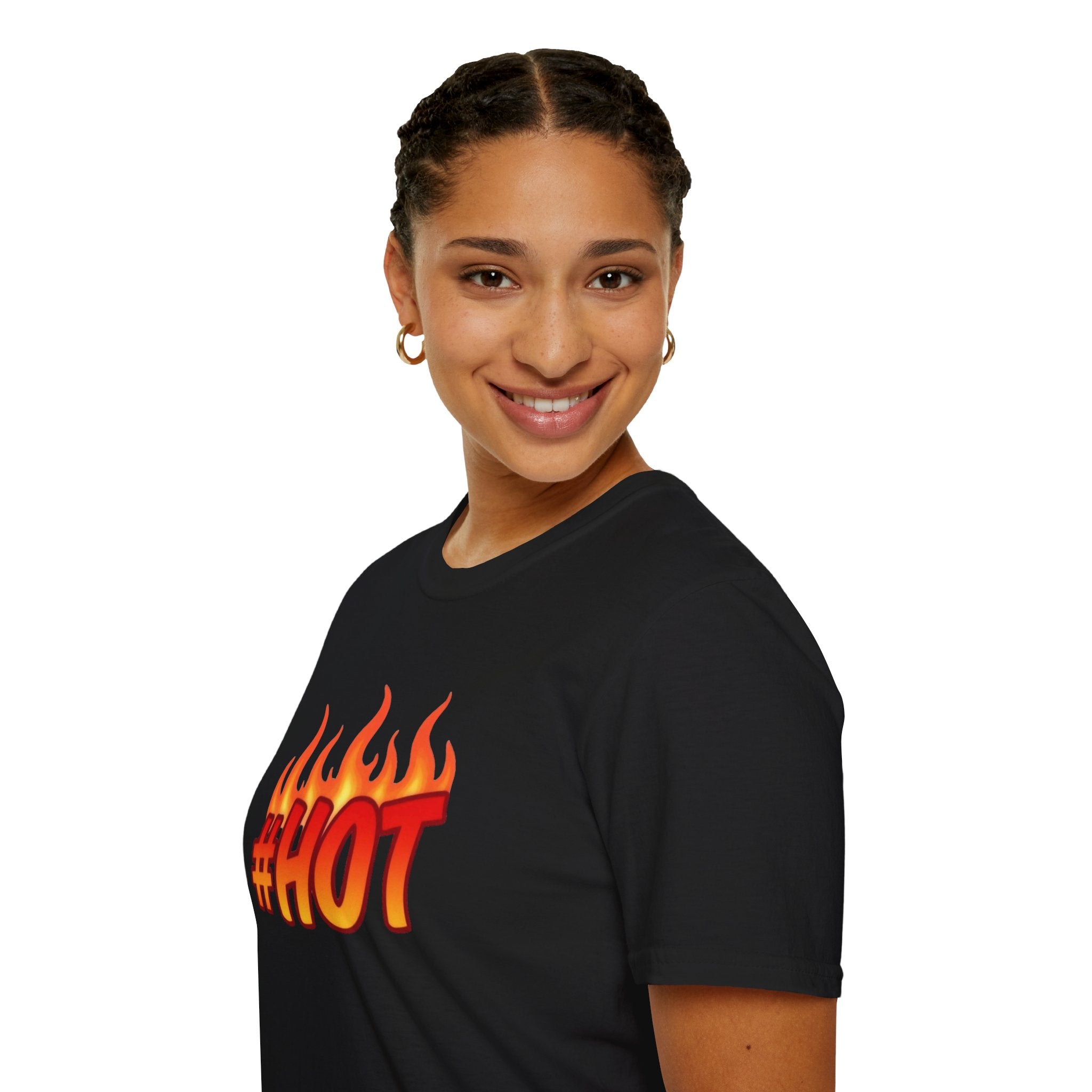 #HOT T-Shirt – Trendy Hashtag Fire Design