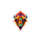 Fractal LGBTQIA Bison Die-Cut Stickers