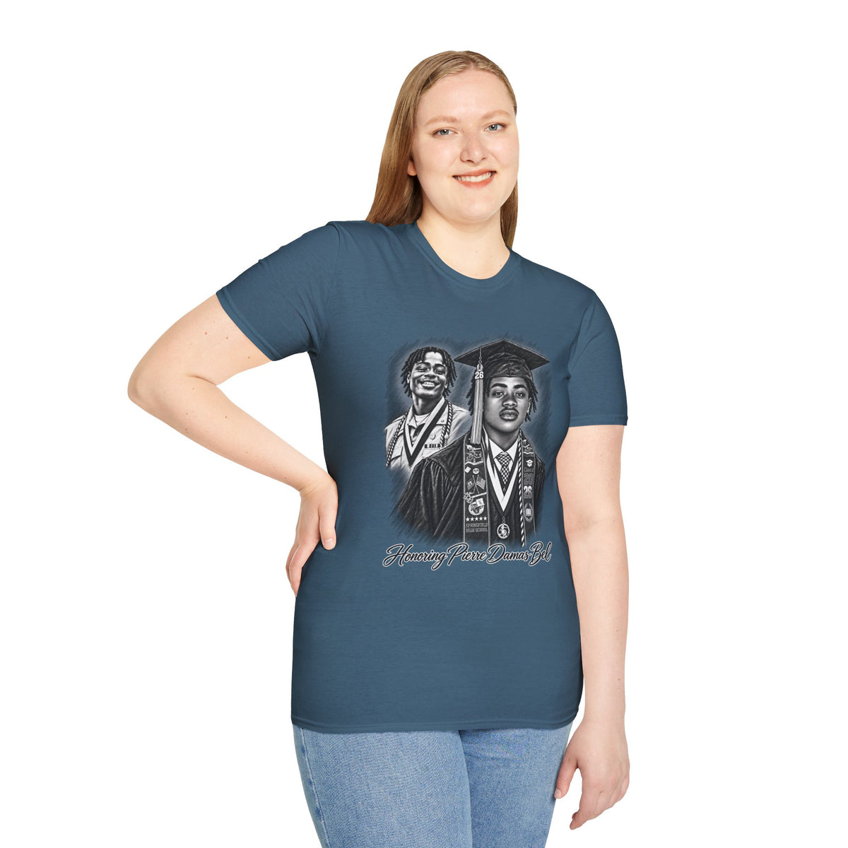 Double Portrait Front - In Memory of Pierre Damas Bel T-Shirt