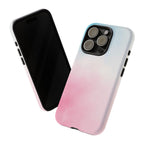 Pastel Cloud Tough Phone Case for iPhone Pink & Blue Gradient Protective Cover