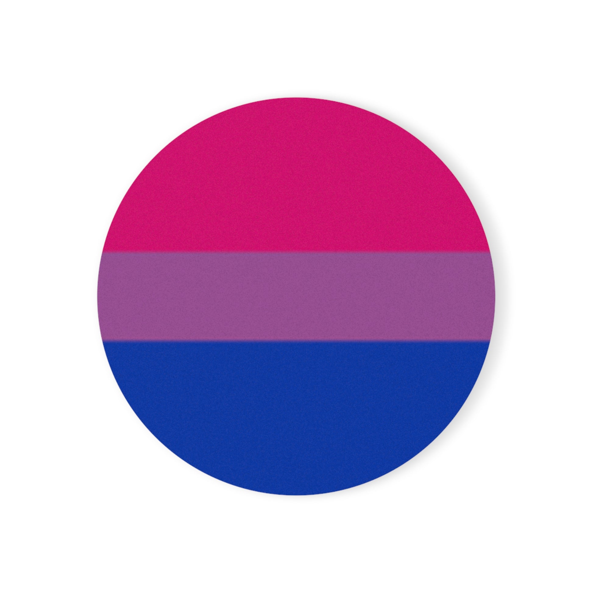 Bisexual Pride Cork Back Coaster - Bi Pride Colors - Perfect for Celebrations and Everyday Use