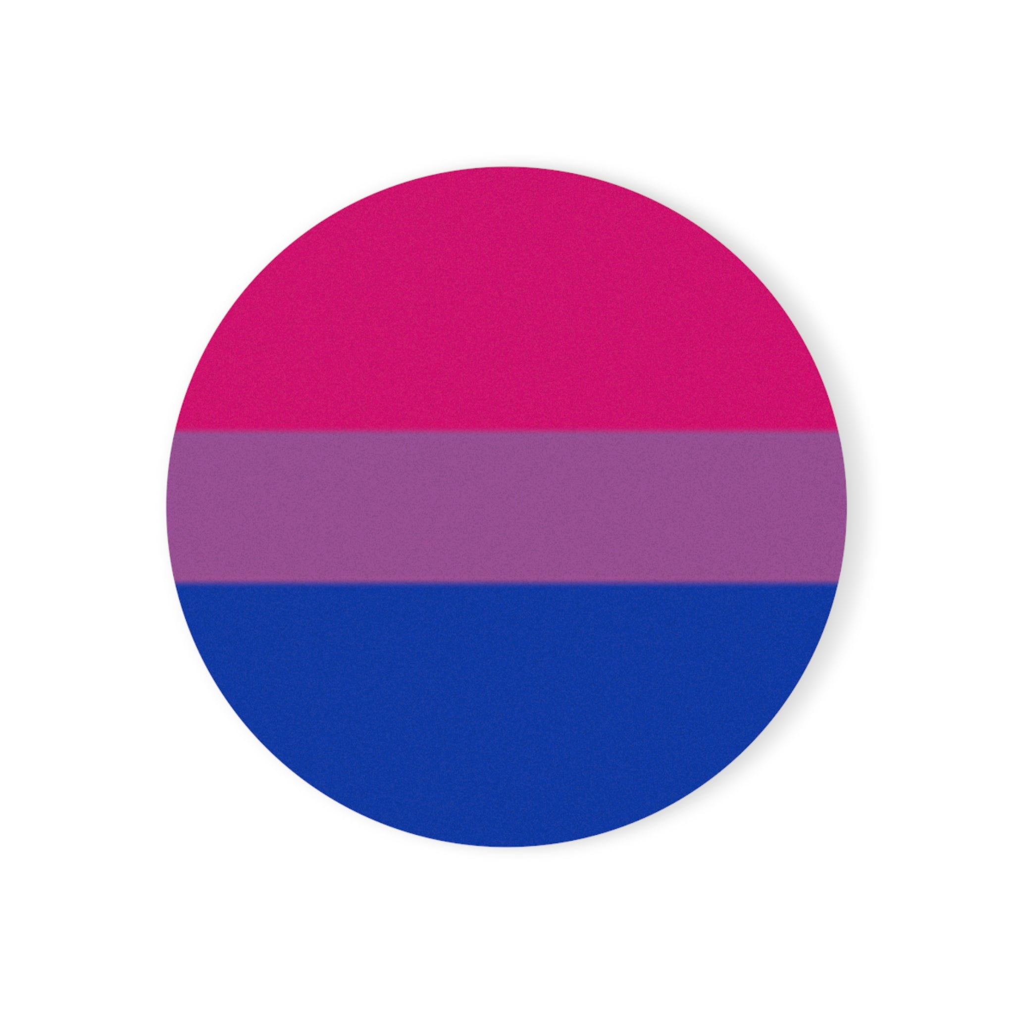 Bisexual Pride Cork Back Coaster - Bi Pride Colors - Perfect for Celebrations and Everyday Use
