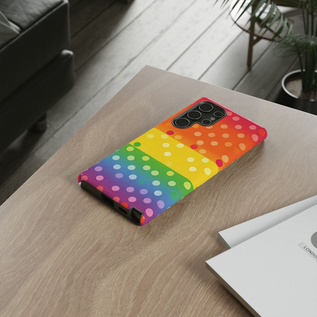 Rainbow Polka-Dot Tough Case for Android