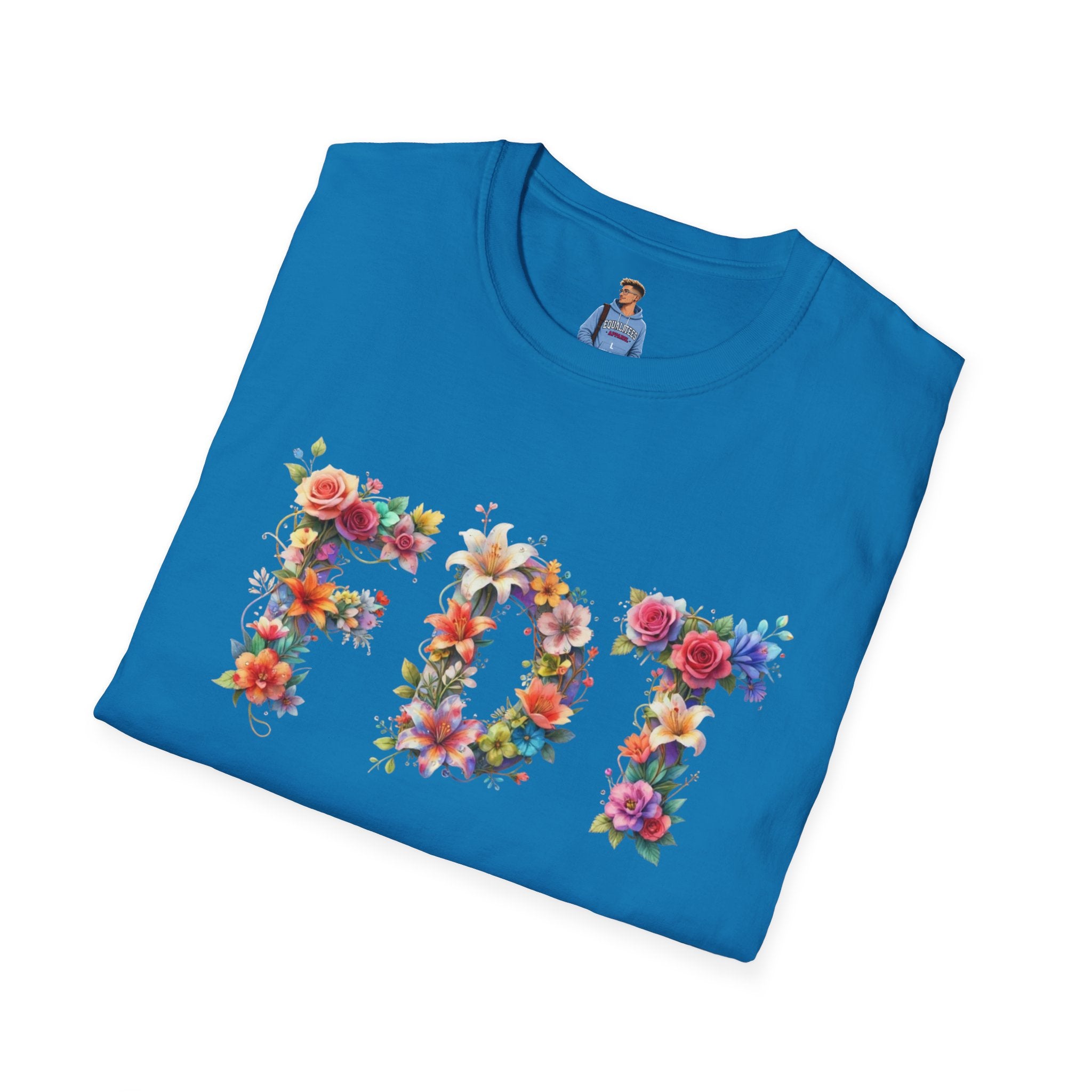 FDT Bold Floral Typography T-Shirt