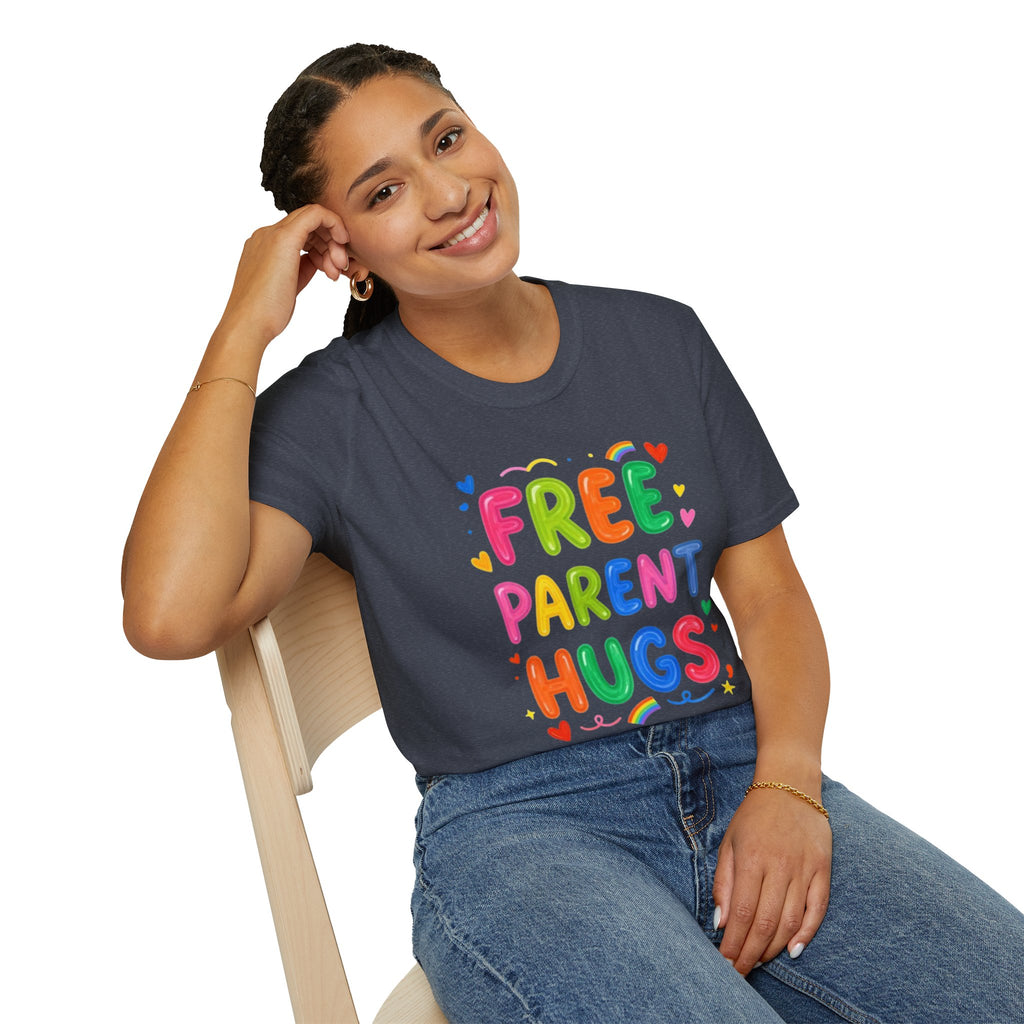 Free Parent Hugs T-Shirt — Colorful Affirming Pride