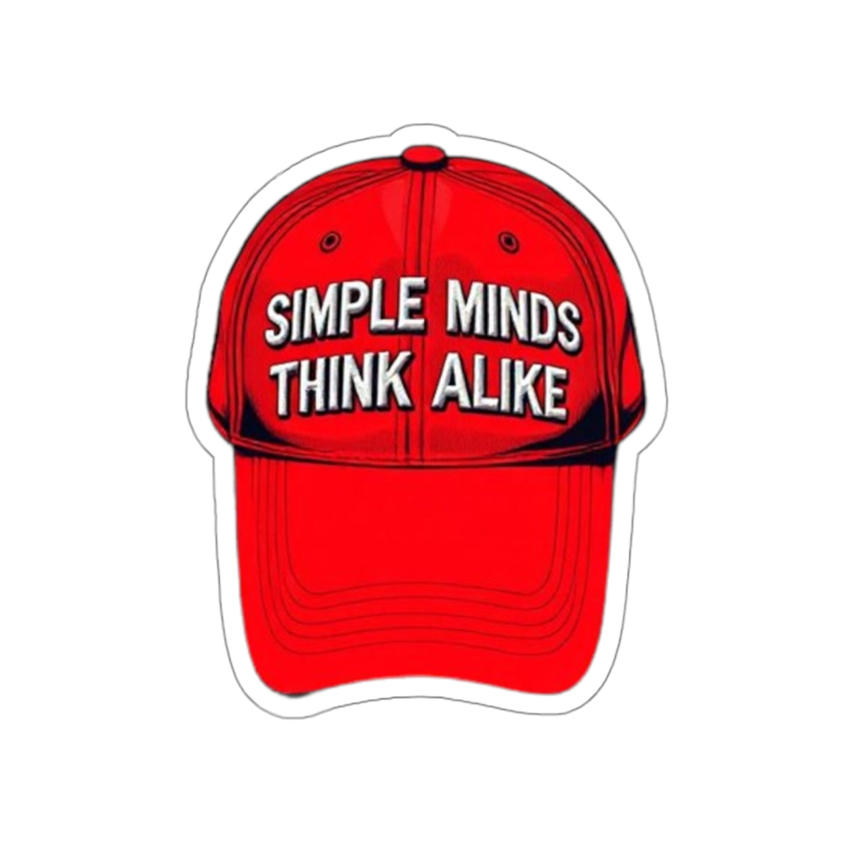 Die-Cut Stickers - Red Cap - Simple Minds Think Alike