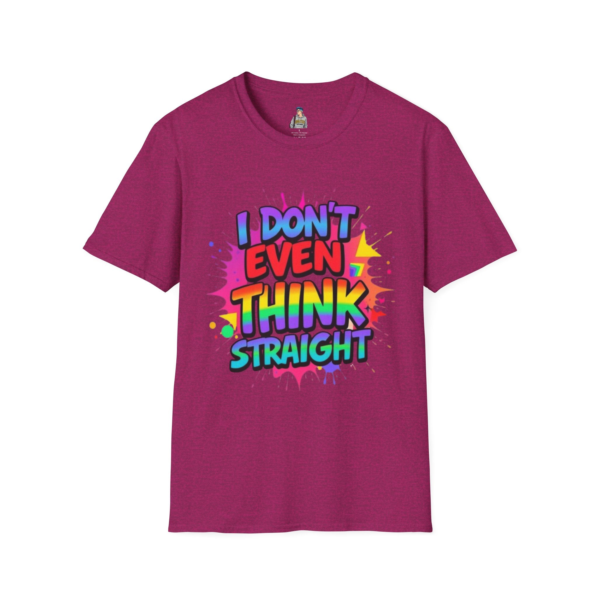 Pride T-Shirt, Unisex Graphic Tee, "I don't even think straight"