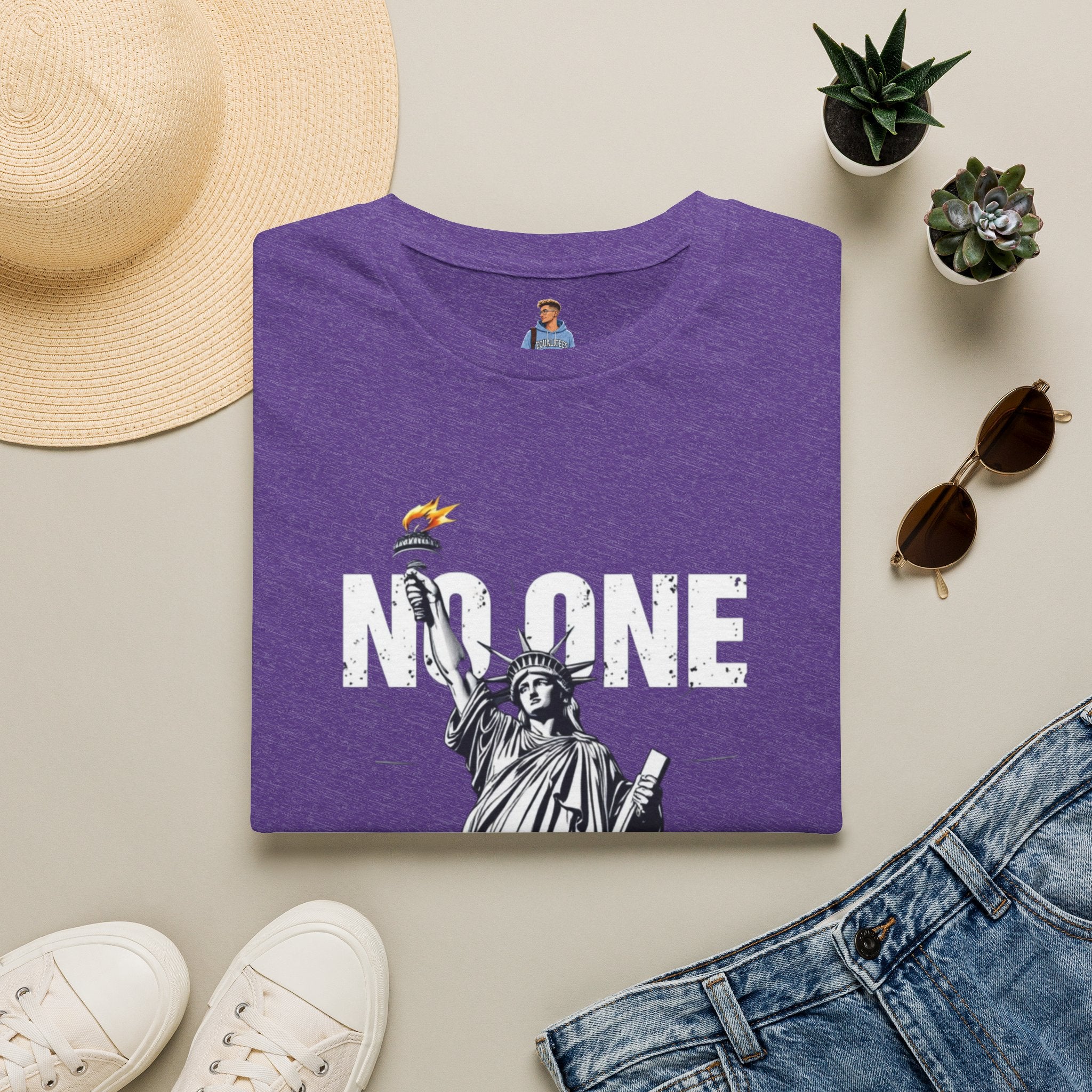 No One Is Illegal Graphic T-shirt