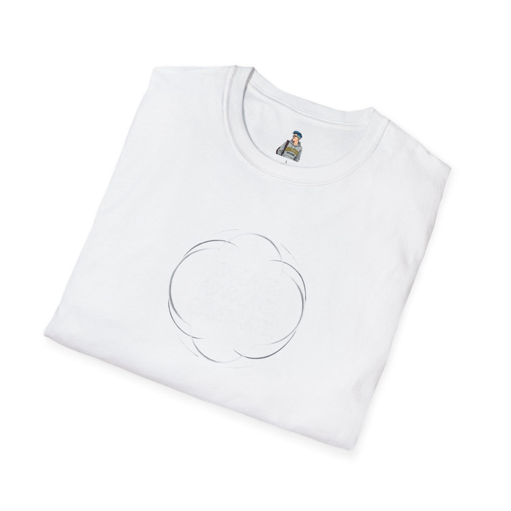 Subtle Pride Educate Advocate Celebrate Minimalist T-Shirt for Every Occasion - EqualiTees.Me