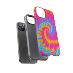 Vibrant Tie-Dye Swirl Protective Tough Case for iPhone