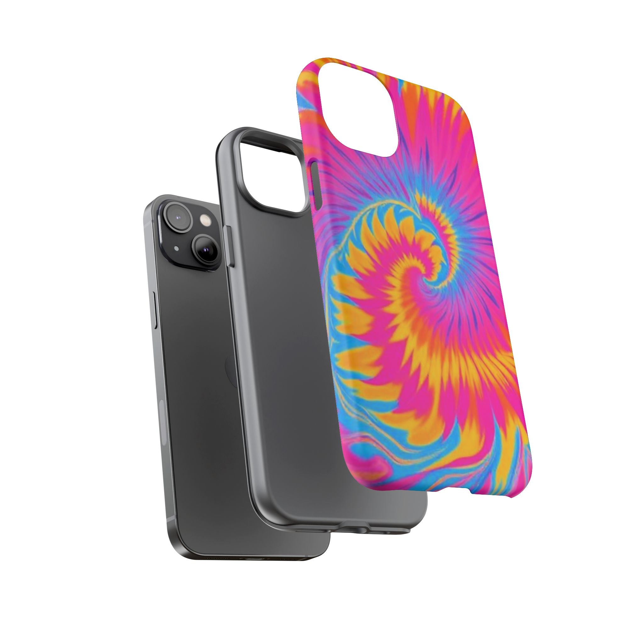 Vibrant Tie-Dye Swirl Protective Tough Case for iPhone