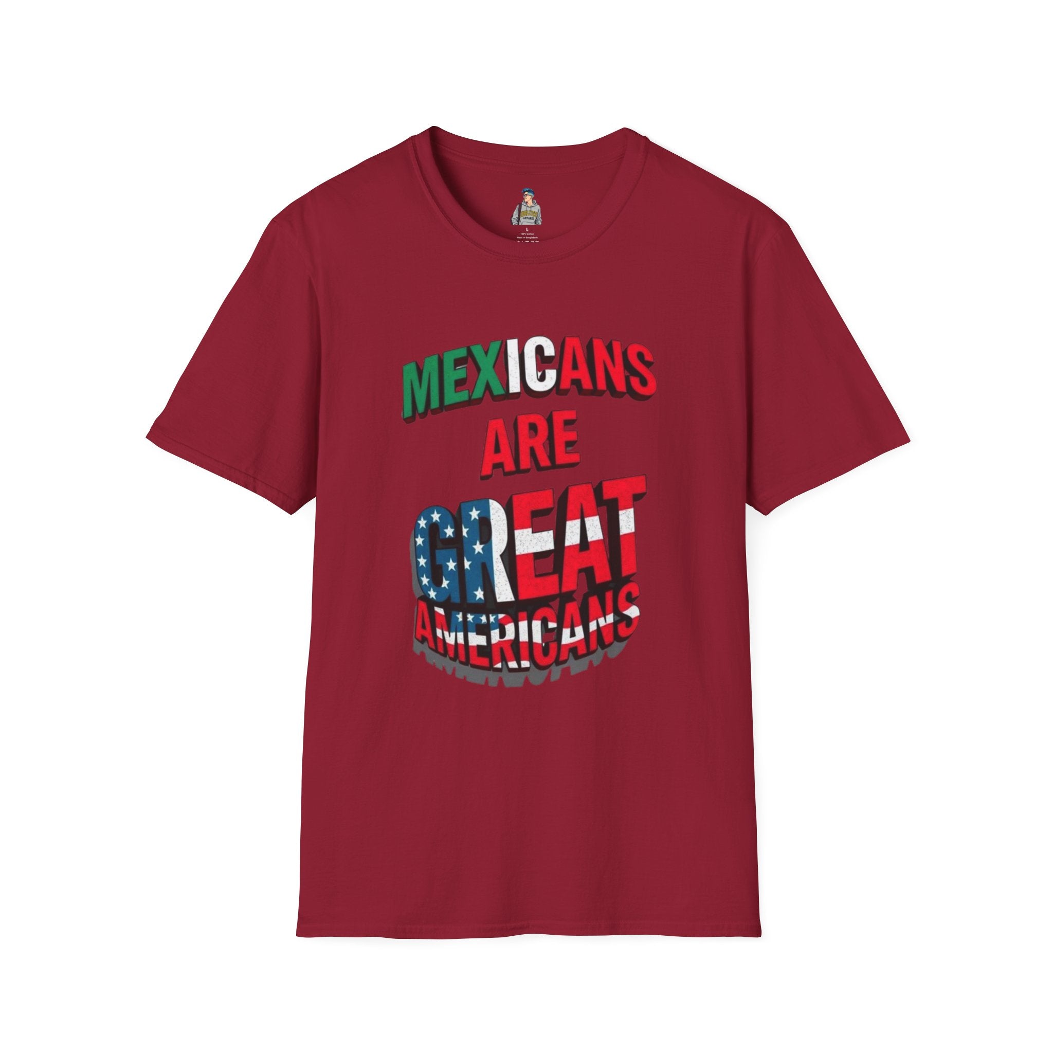 Unisex Softstyle T-Shirt - Mexicans Are Great Americans | Bilingual Pride Tee