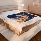 Unicorn Galaxy Velveteen Plush Blanket