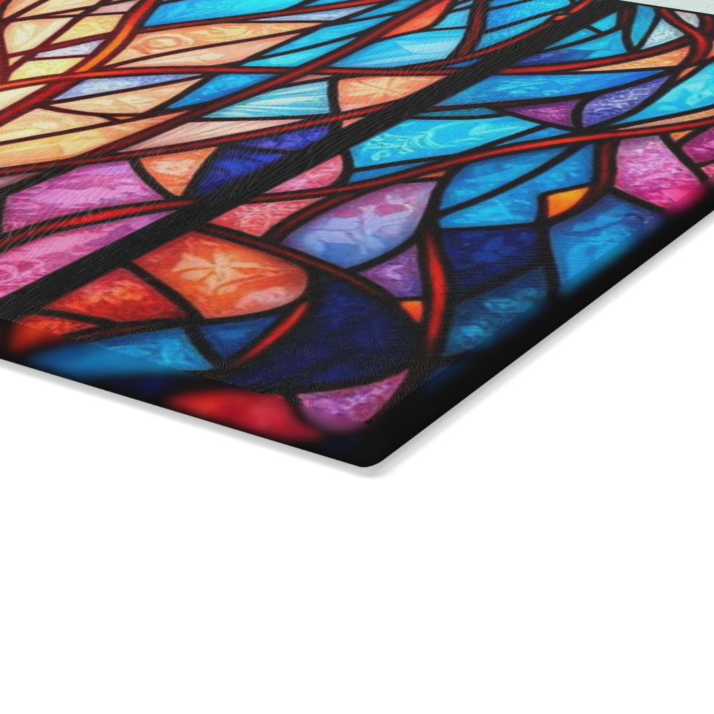 Stained Glass Cutting Board - Vibrant Kitchen Decor for Home Chefs