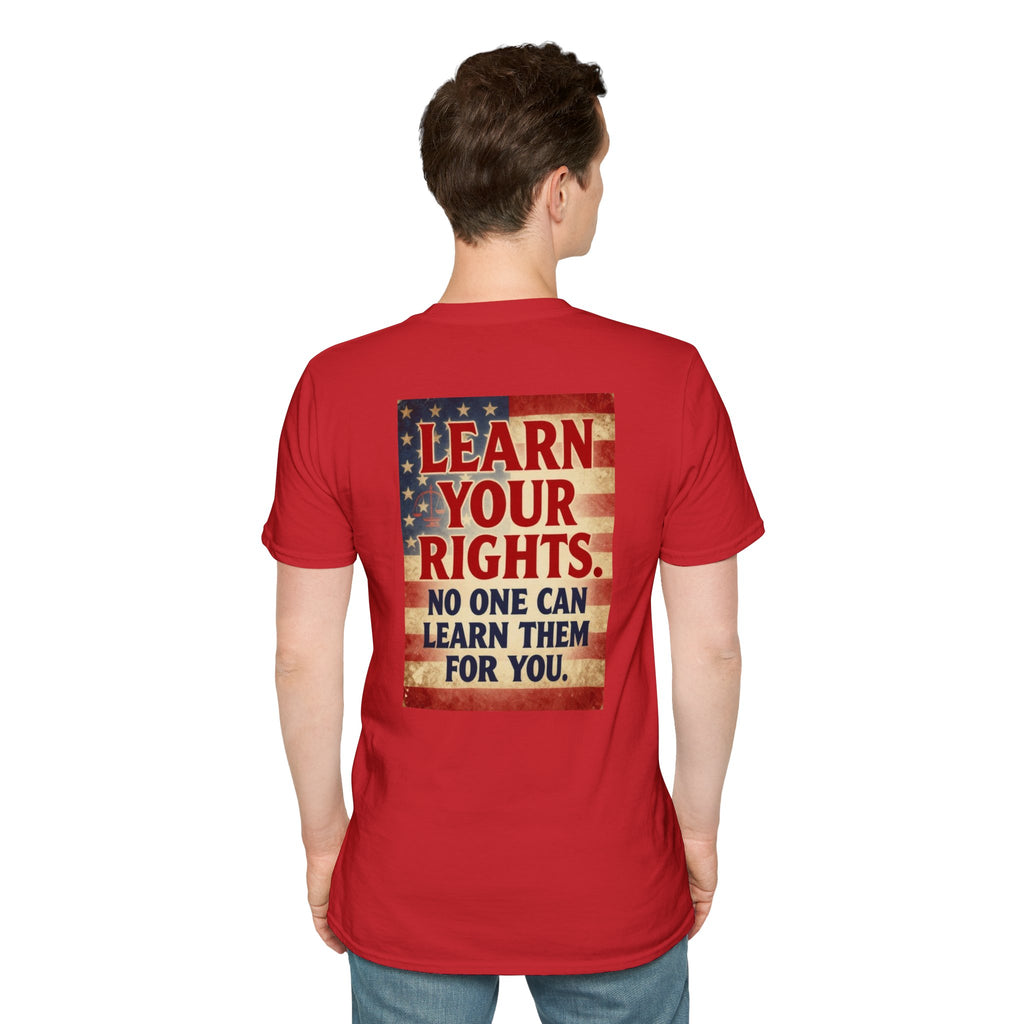 Learn Your Rights T-Shirt — Patriotic American Flag Graphic Tee