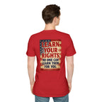 Learn Your Rights T-Shirt — Patriotic American Flag Graphic Tee